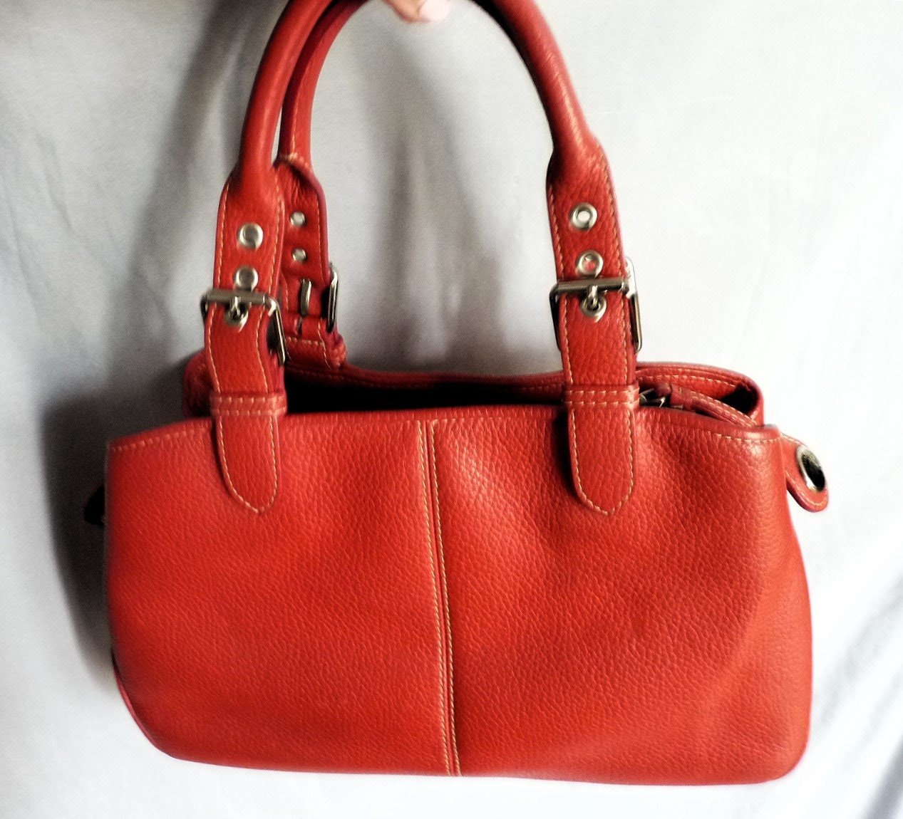 Dooney and bourke red satchel deals