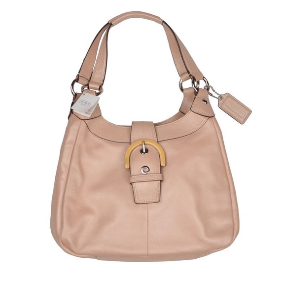 Authentic Coach soho shell pink leather hobo bag … - image 1