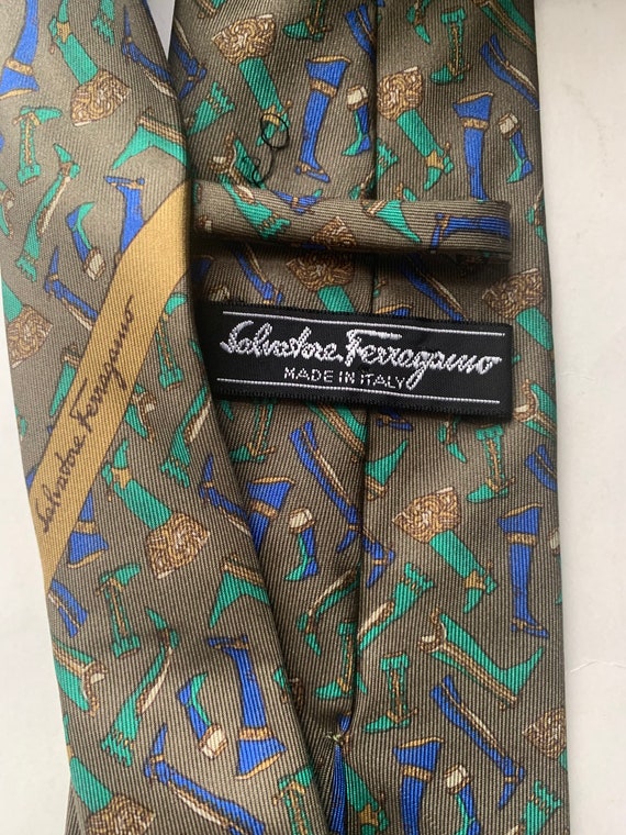 Salvatore Ferragamo medieval boots silk tie - image 2