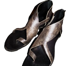 HOLD CYDWOQ Mens Brown Leather Shoes, Size 44, Handmade in  display picture 3