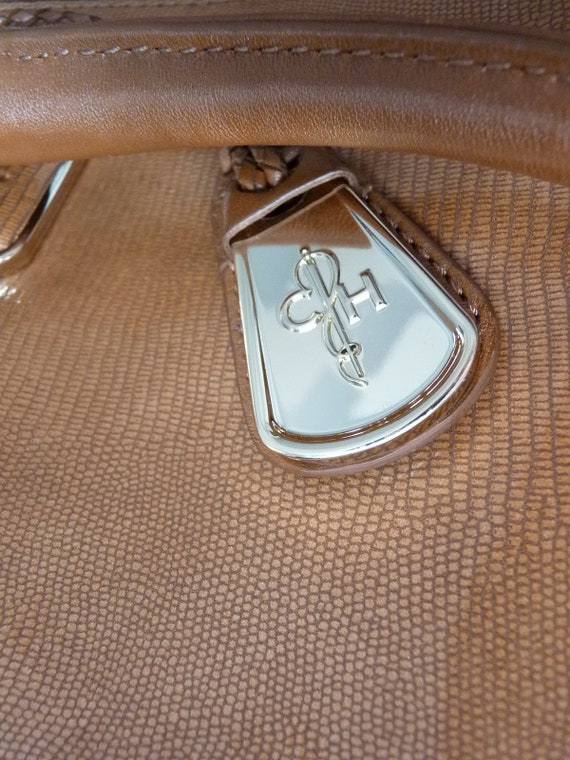 Cole Haan python leather caramel brown satchel bag - image 6