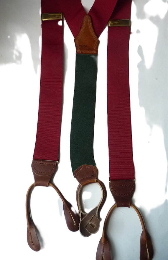 Polo Ralph Lauren red suspenders braces
