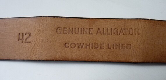 Genuine alligator black belt 42 - image 3