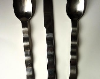 Retroneu Whitewater flatware stainless steel 1 knife 2 table spoons