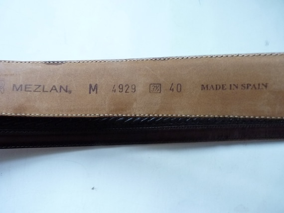 Mezlan brown leather men's belt 40 - image 2