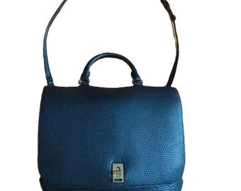 Rebecca Minkoff borsa messenger/zaino in pelle martellata nera
