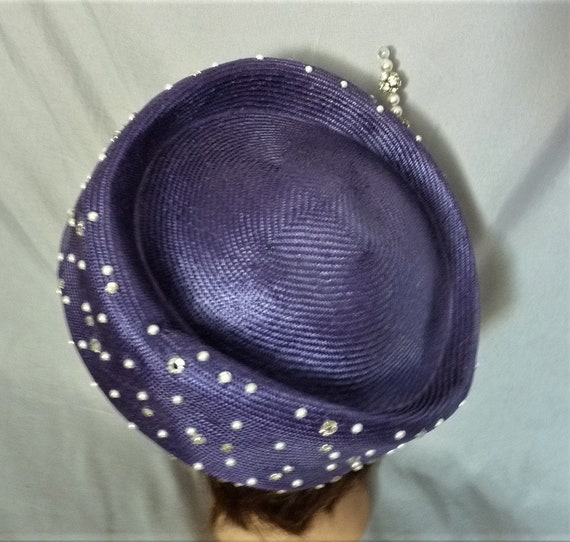 Adolfo II vintage straw hat L - image 3