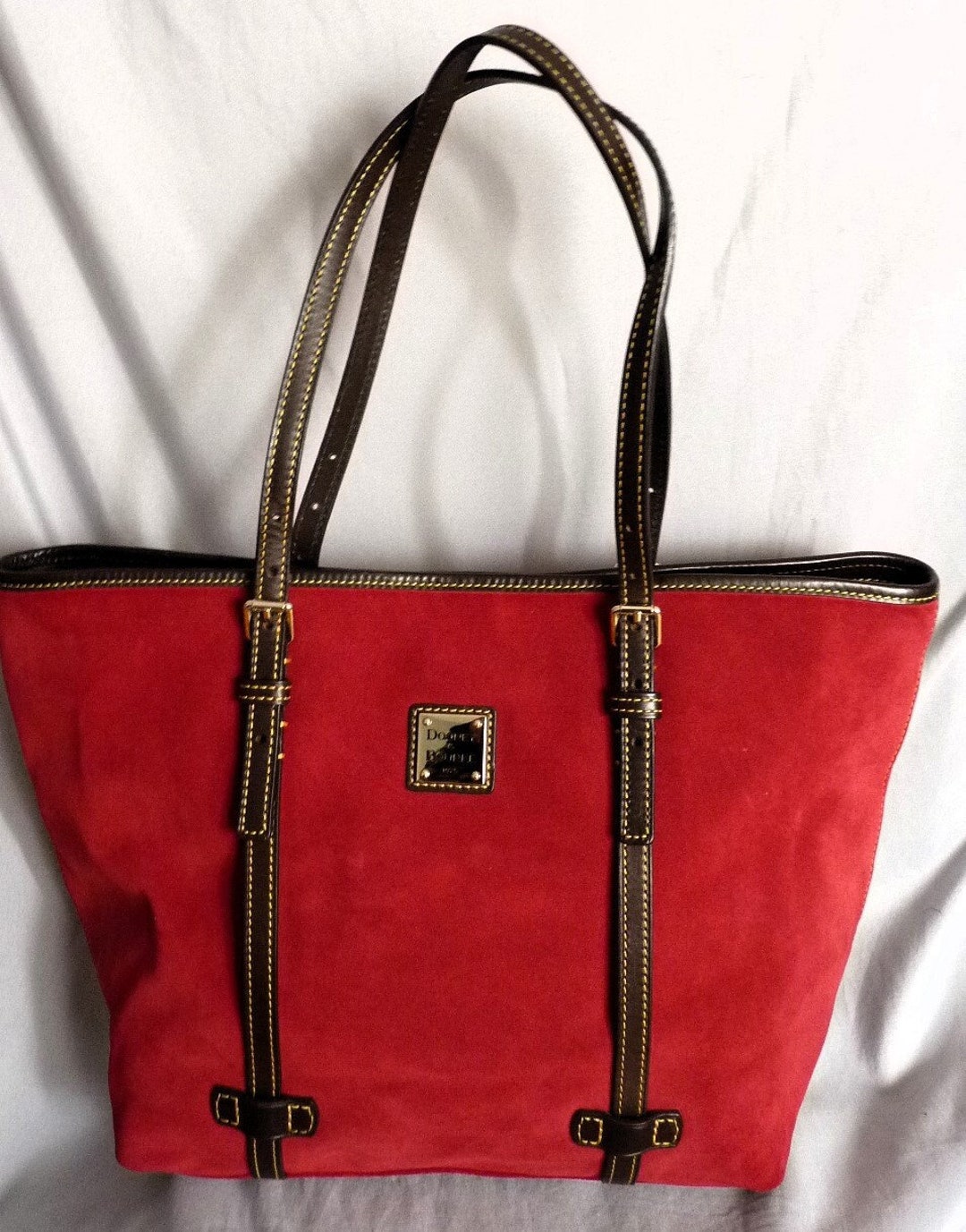 Dooney Bourke Raspberry Suede Tote Shopper Bag Etsy Canada