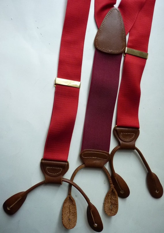 Trafalgar red suspenders braces