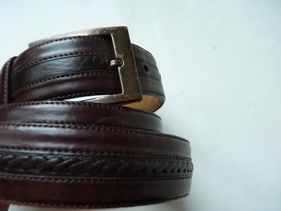 Mezlan brown leather men's belt 40 - image 1