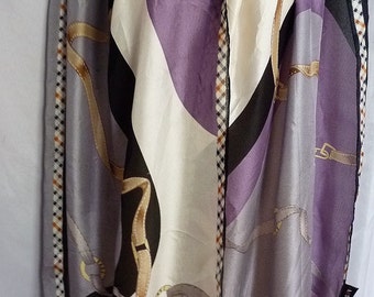 Daks belts buckles silk scarf shawl 68x20"