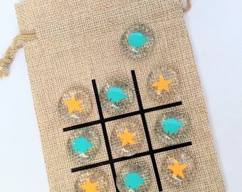 Under the Sea Beach Theme Tic Tac Toe Game: Starfish & Fish Party Favors