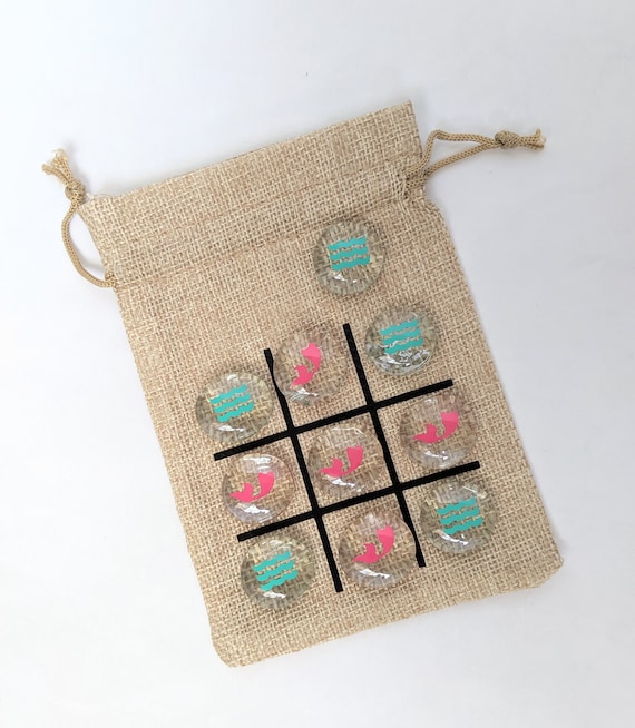 Mermaid Theme - Under the Sea Birthday Party Favor or Gift - Goody Bag - Birthday Gift - Valentine's Day Present - Tic Tac Toe Game Il_570xn