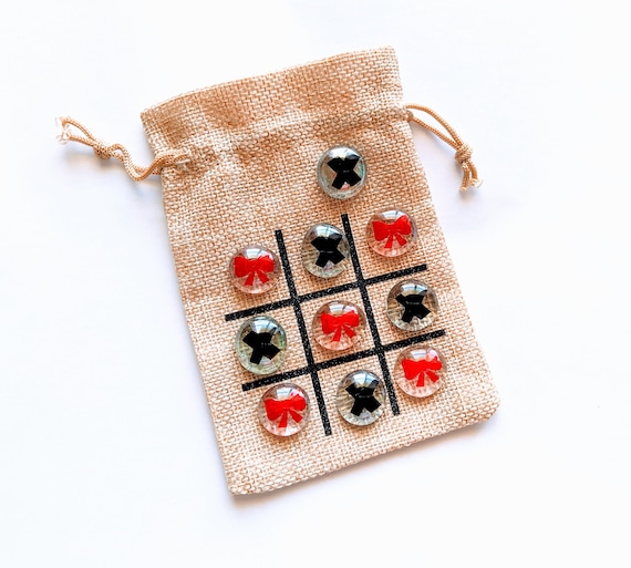 Cheer or Dance Team Gift - Banquet Goody Bag - Birthday Party Favor - End of Season - Award or Prize - Tic Tac Toe Game - X's and Bows Il_570xn
