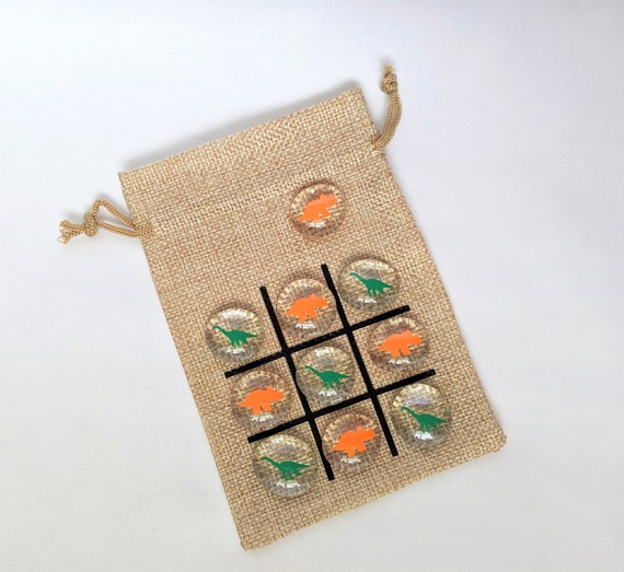 Dinosaur Birthday Party Favor - Jurassic Theme - Tic Tac Toe Game - Birthday Gift - Christmas Present or Stocking Stuffer - Goody Bag Il_570xn