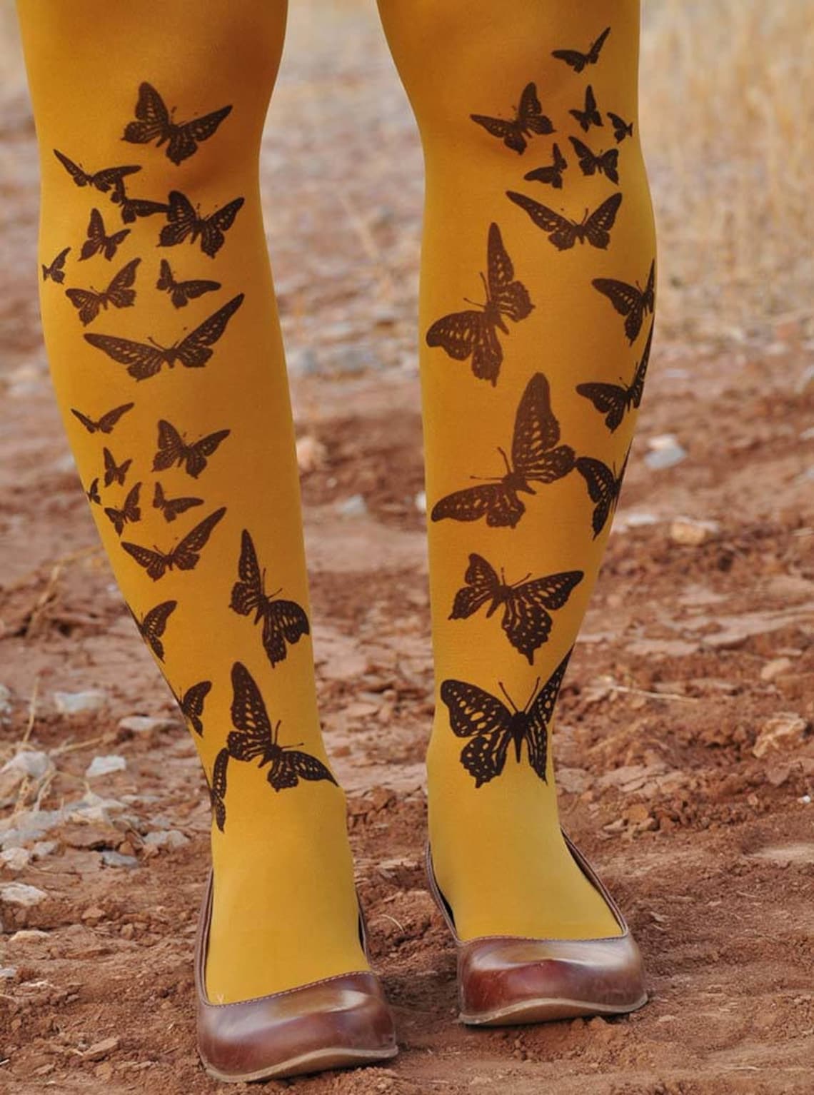 Tights butterfly Tightsprinted Tightsvintage Etsy