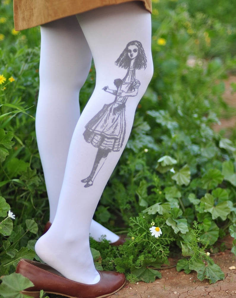 Sale-tights alice in Wonderland Tights, Gift for Her,valentines