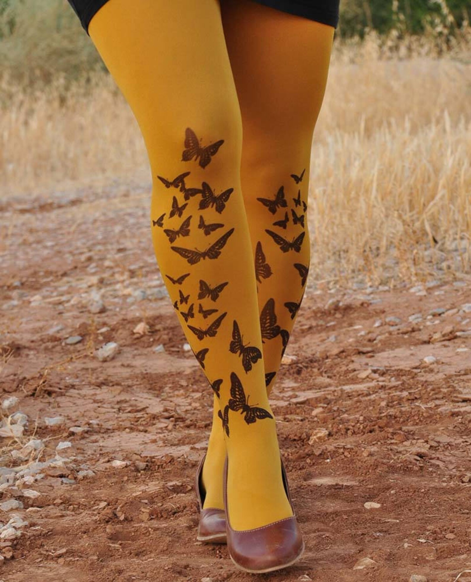 Tights butterfly Tightsprinted Tightsvintage Etsy