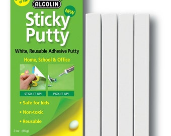 2 Pack Alcolin Museum Sticky Putty 3oz Adhesive. NON Drying Always  Reuseable!!
