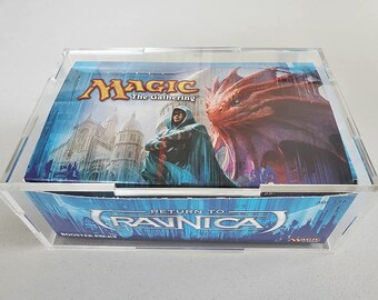 CCG TCG Magic The Gathering - Booster Box Display Case - fits Standard Sized Expansion boxes8in x 5in x 2.75 - Acrylic 3/16 inch Thick