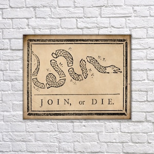 Join or Die Poster Print Print Poster Poster Gift Idea 0003
