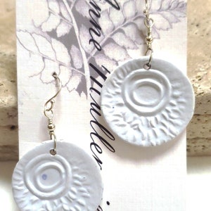 Pale Blue Ceramic Earrings