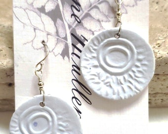 Pale Blue Ceramic Earrings