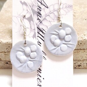 Pale Blue Ceramic Earrings