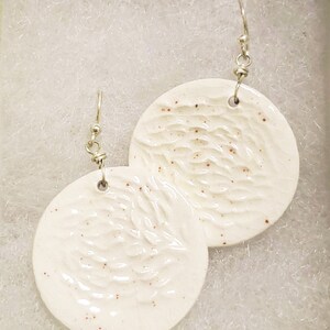Ceramic Earrings - Sterling Silver