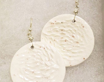 Ceramic Earrings - Sterling Silver