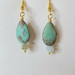 Green Teardrop Earrings