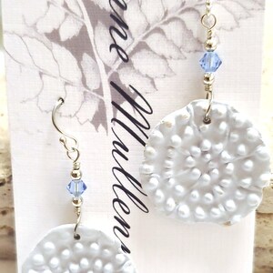 Pale Blue Ceramic Earrings