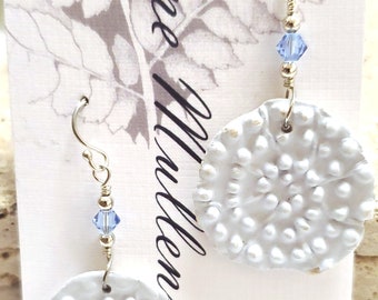 Pale Blue Ceramic Earrings