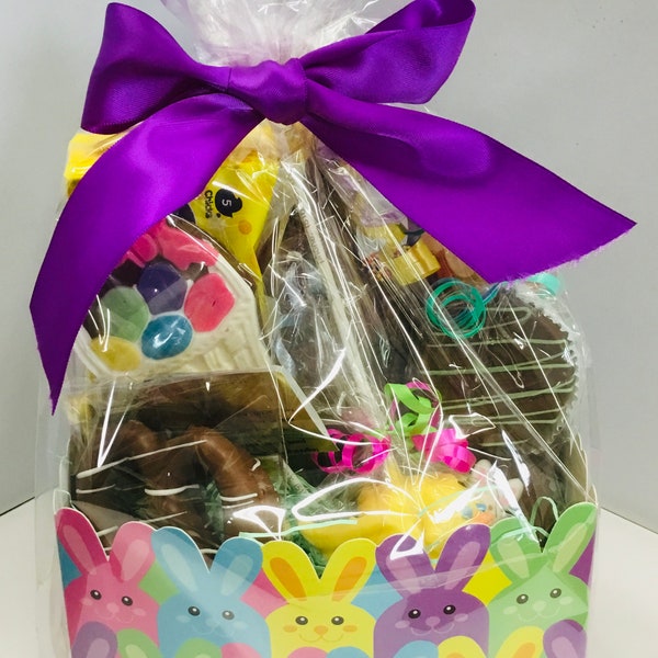 Easter Basket with Assorted Chocolates and Goodies - Peanut and Tree Nut FREE