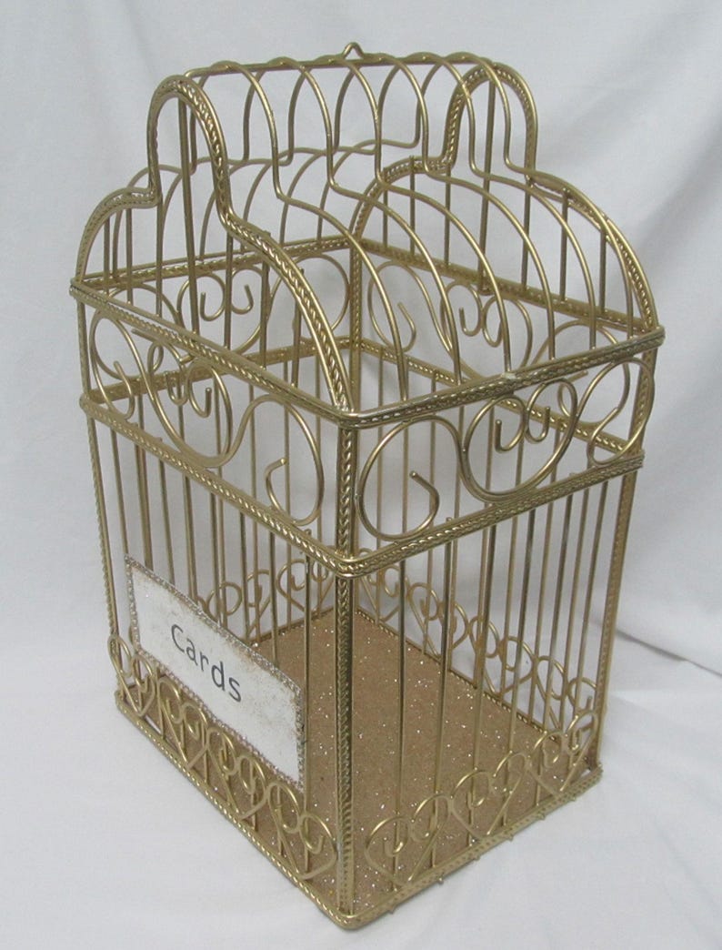 Gold Bird Cage Wedding Card Box Holder Mail Box for Your Gift Table - Etsy