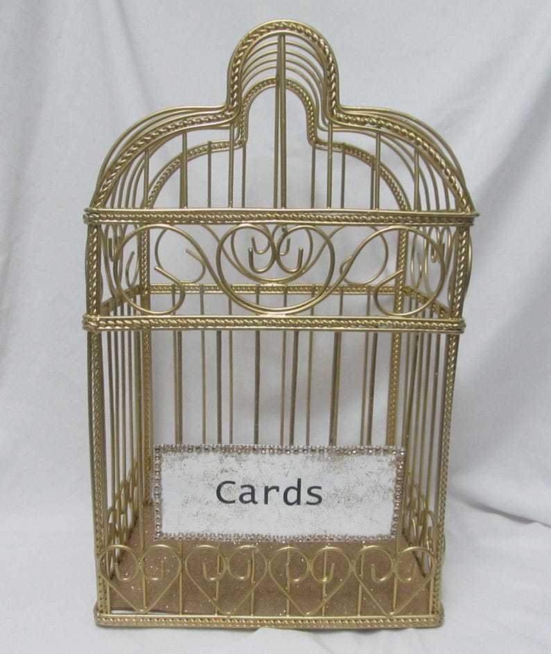 Gold Bird Cage Wedding Card Box Holder Mail Box for Your Gift Table - Etsy