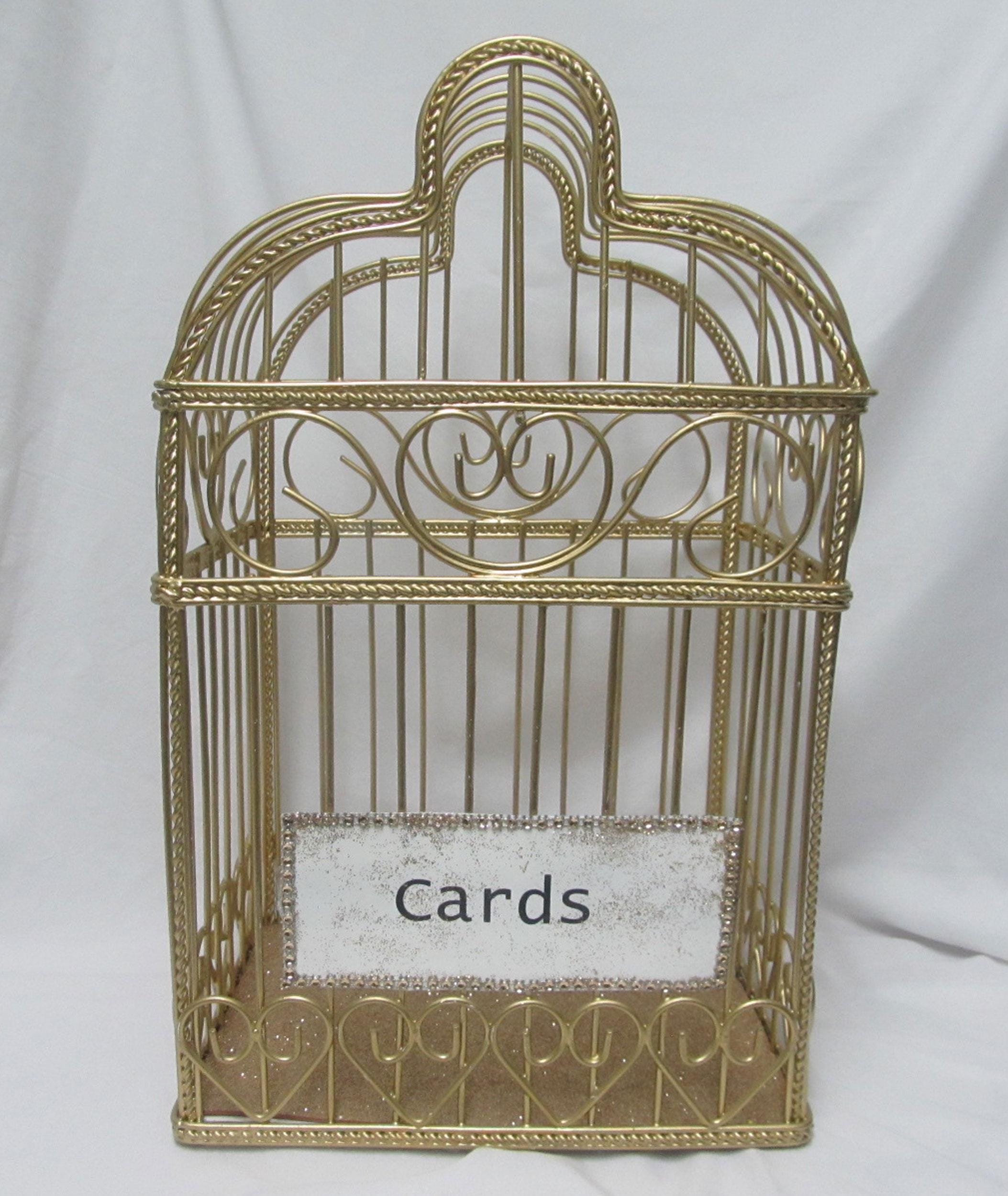 Gold Bird Cage Wedding Card Box Holder Mail Box for Your Gift Table - Etsy