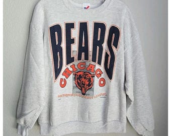 Vintage 90s Chicago Bears NFL Artex Sweatshirt Size Large Graphic HTF Design