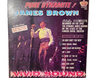 James Brown, "Pure Dynamite!'", vinyl record album, 1960s, soul LP, funk, mono, godfather of soul, live, royal theater