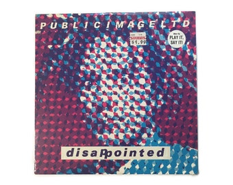 Public Image Ltd, "Disappointed", remix, vinyl record, 12in single, 1980s, new wave, sex pistols, johnny rotten, john lydon, PIL