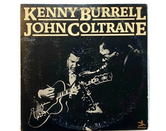 John Coltrane, Kenny Burrell, self-titled, vinyl record album, stereo, 1970s, jazz lp, tenor, saxophone, guitar, compilation, double album