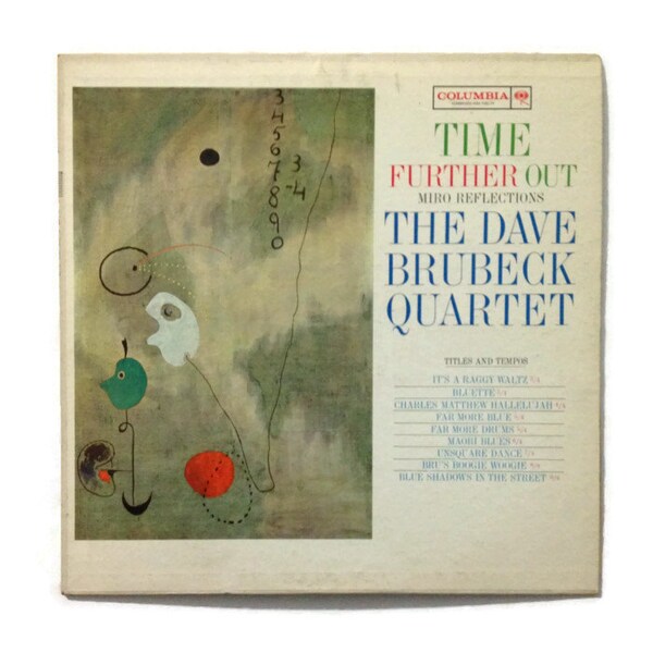 The Dave Brubeck Quartet, "Time Further Out", CL-1690, mono, vintage record, VG+/VG+
