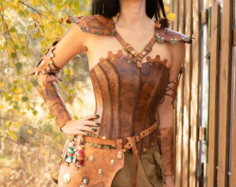Full steampunk leather armor