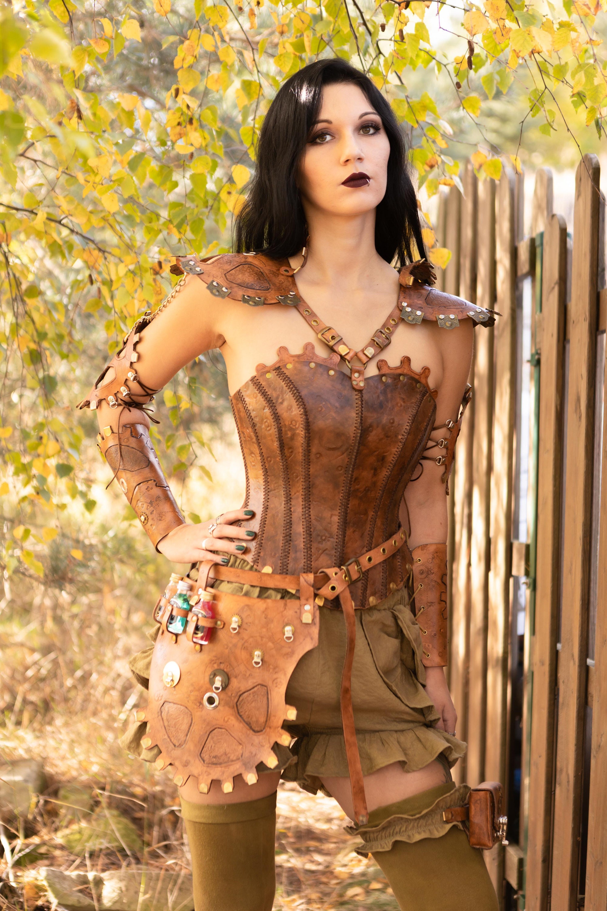 Voll steampunk Leder Rüstung