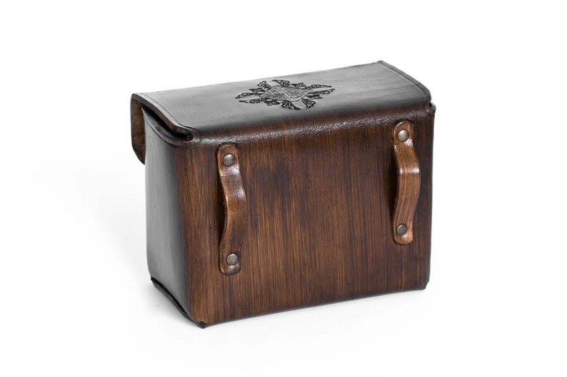 Big Hard leather DECK BOX for 210 sleeved cards with swing Etsy