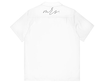 BRIDE: Hawaiian Shirt for Getting Ready, Honeymoon Coverup, Lounging