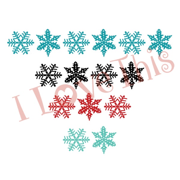 Pyrex Snowflakes line vinyl decal