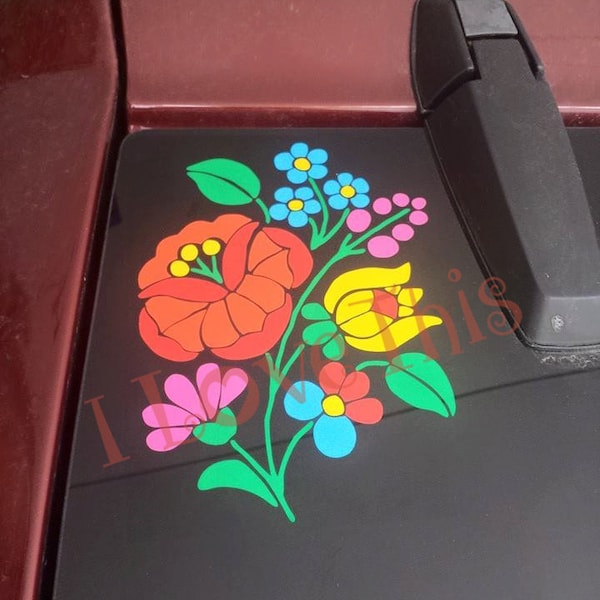 Kalocsa Hungarian Embroidery Flowers vinyl decal