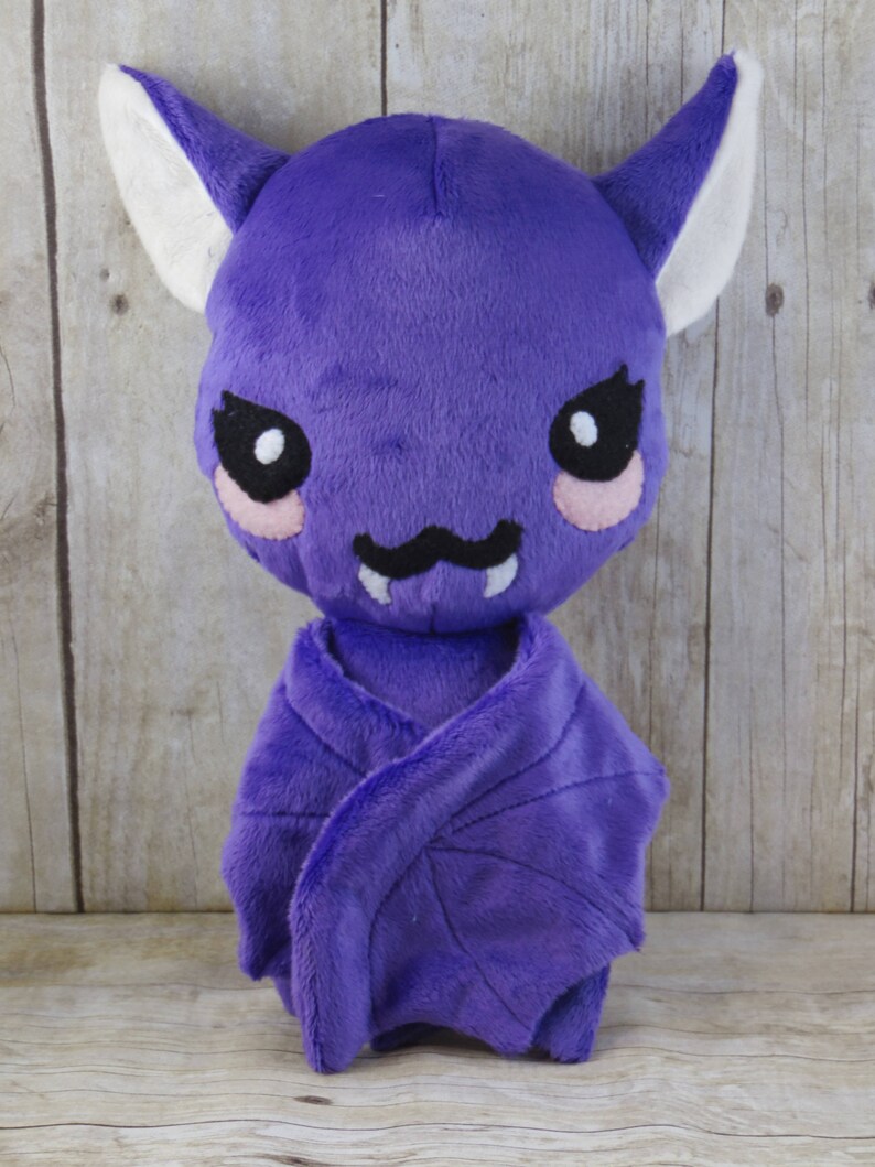 Bat Stuffed Animal Purple Minky Bat Plush