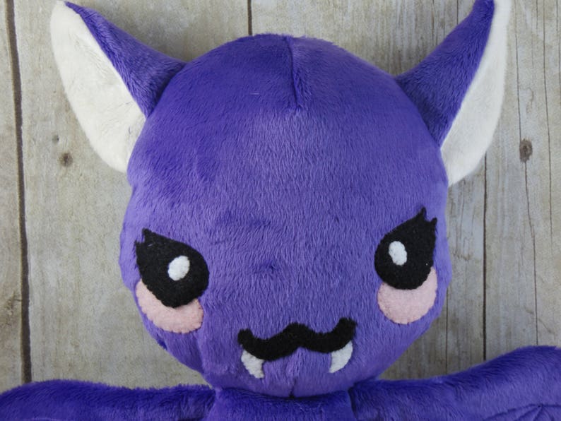 Bat Stuffed Animal Purple Minky Bat Plush